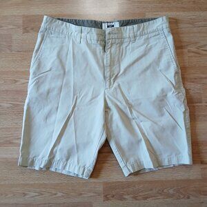 Preppy Modern Fit Chino Shorts Beige Stripes Size 34